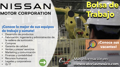 ¡Que esperas! Consulta la bolsa de trabajo de “Nissan Motor Corporation” y súmate a esta gran empresa de talla internacional