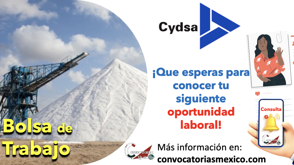 ¡Que esperas para formar parte del equipo de trabajo de “CYDSA”! ¡Consulta su bolsa de empleo y postúlate!