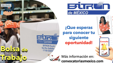 ¡Que esperas para sumarte al equipo de trabajo de “Bitron”! ¡Consulta y aplica ahora!