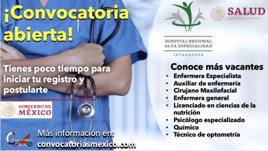 ¡Queda poco tiempo! Consulta la Convocatoria del “Hospital Regional de Alta Especialidad Ixtapaluca” y aplica para una de sus vacantes disponibles ¡Sueldos hasta de $26,000!