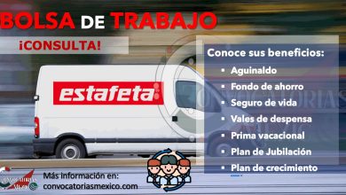 ¡SÉ EL PRIMERO EN POSTULARTE! CONSULTA LAS VACANTES DISPONIBLES EN LA BOLSA DE EMPLEO DE “ESTAFETA”