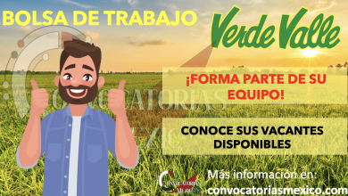¡SÉ EL PRIMERO EN POSTULARTE! CONSULTA LA BOLSA DE TRABAJO DE “VERDE VALLE”