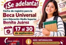 ¡Se adelanta! Fecha de registro para la Beca Universal para Educación Media Superior Benito Juárez