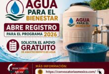 ¡Si necesitas abastecimiento de agua! Disponible el registro al Programa Agua para el Bienestar