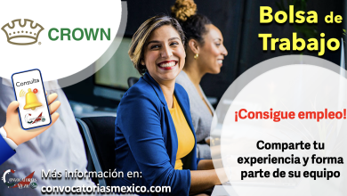 ¡Súmate al talento de “Crown México”! Comparte con ellos tu experiencia profesional y consigue una oportunidad de empleo