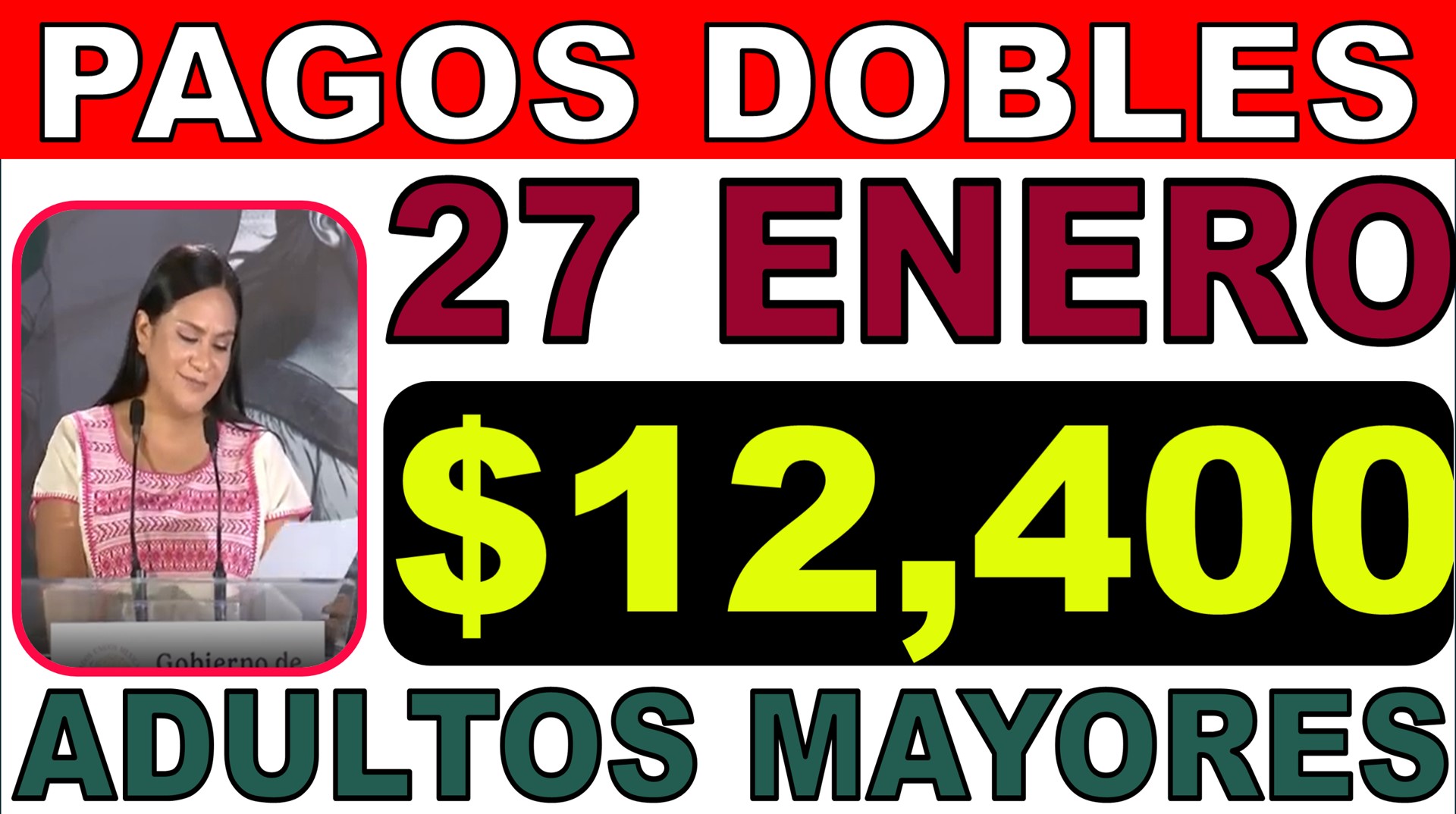 ¡Todos atentos entre el 27 al 31 de enero para recibir Aviso Oficial por parte de Ariadna Montiel Reyes o de la presidenta Claudia sobre el pago bienestar!