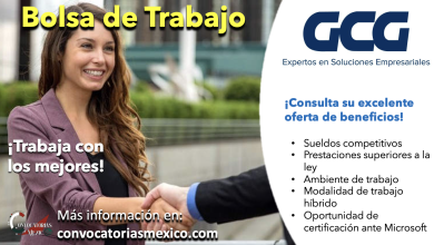 ¡Trabaja con los mejores! Consulta la bolsa de trabajo del Grupo Consultor de “GCG” y conoce sus múltiples oportunidades
