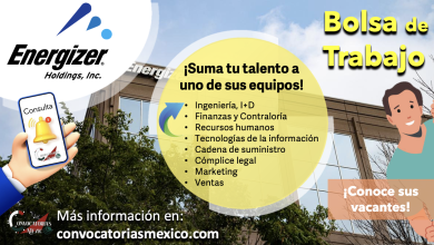 ¡Trabaja con los mejores, trabaja en “Energizer Holdings”! Consulta su bolsa de trabajo y comienza a obtener grandes beneficios