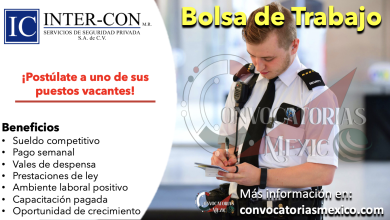 ¡Trabaja en “INTER-CON”! Consulta su bolsa de trabajo y forma parte del mejor equipo en servicios de seguridad integral