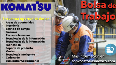 ¡Trabaja en “KOMATSU”! Ingresa a su bolsa de trabajo y ten al alcance grandes oportunidades de carrera