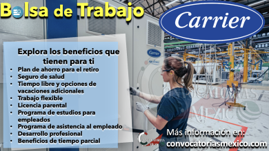 ¡Únete al equipo de “Carrier”! Descubre sus múltiples oportunidades de trabajo y construye un futuro con ellos