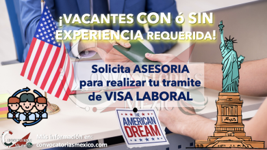 ¡VACANTES CON O SIN EXPERIENCIA REQUERIDA! SOLICITA ASESORÍA PARA TRABAJAR EN ESTADOS UNIDOS