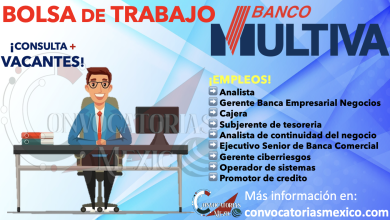 ¡VACANTES DISPONIBLES!  CONOCE LAS MEJORES OFERTAS DE EMPLEO DE “BANCO MULTIVA”