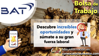 ¡Vive una experiencia internacional Consulta la bolsa de trabajo de "BAT" y consigue el empleo ideal!