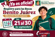 ¡Ya es oficial! Esta es la fecha de Registro para las Becas Benito Juárez de Educación Media Superior