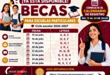¡Ya esta Disponible las Becas para Escuelas Particulares! Consulta el Calendario de Registro del 15 al 24 de julio!