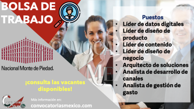 ¿Buscas empleo? Sé el primero en consultar las vacantes disponibles que “Nacional Monte de Piedad” tiene para ti
