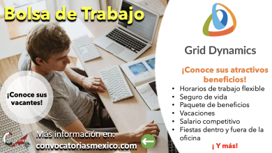 ¿Qué esperas? Sé el primero en conocer la bolsa de trabajo de “Grid Dynamics” y descubre las múltiples vacantes que tienen para ti