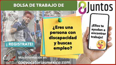 ¿Tienes alguna discapacidad y buscas empleo? ¡Se parte de la bolsa de trabajo para personas con discapacidad que la organización "Juntos A.C." tiene para ti!