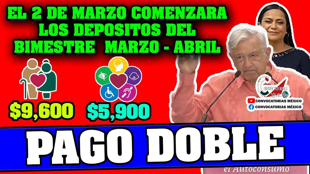 💸 YA están DEPOSITANDO ✅ ¡PAGO DOBLE! 🔔 Adultos Mayores cobrarán $9,600 pesos Pensión Bienestar 2023