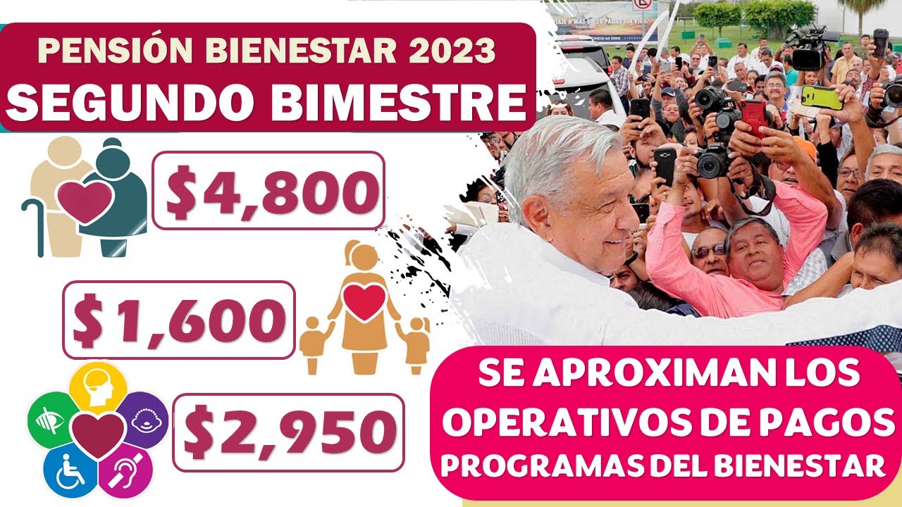 📅 ¡Operativo de Pagos! $4800 $2950 y $1600 cantidades que recibirán los Programas del Bienestar 2023