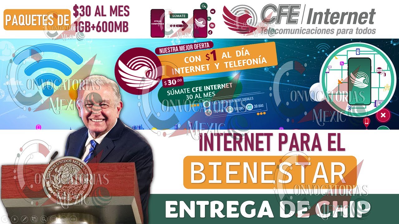 📱 EXCELENTE NOTICIA 📶 INTERNET PARA TODOS ✅ Súmate a CFE PAQUETES desde $30 al mes 1GB de internet