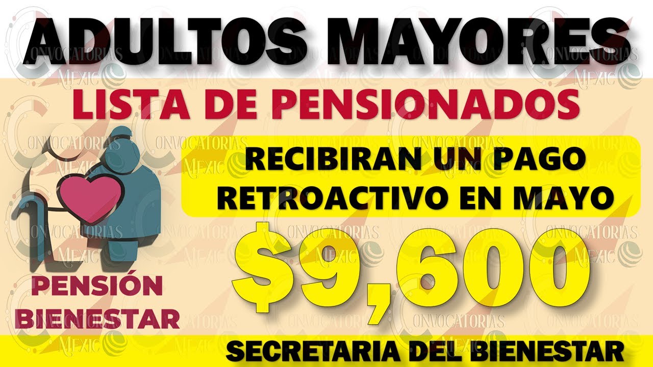 🥳🤩 EXCELENTE INFORMACIÓN 🎈💸 LISTA de ADULTOS MAYORES que cobraran 4 MESES en MAYO la cantidad $9,600